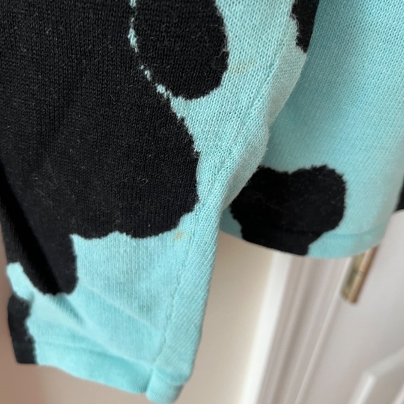 SML Design Cow Print Cardigan Sweater, size Medium - Picture 4 of 8